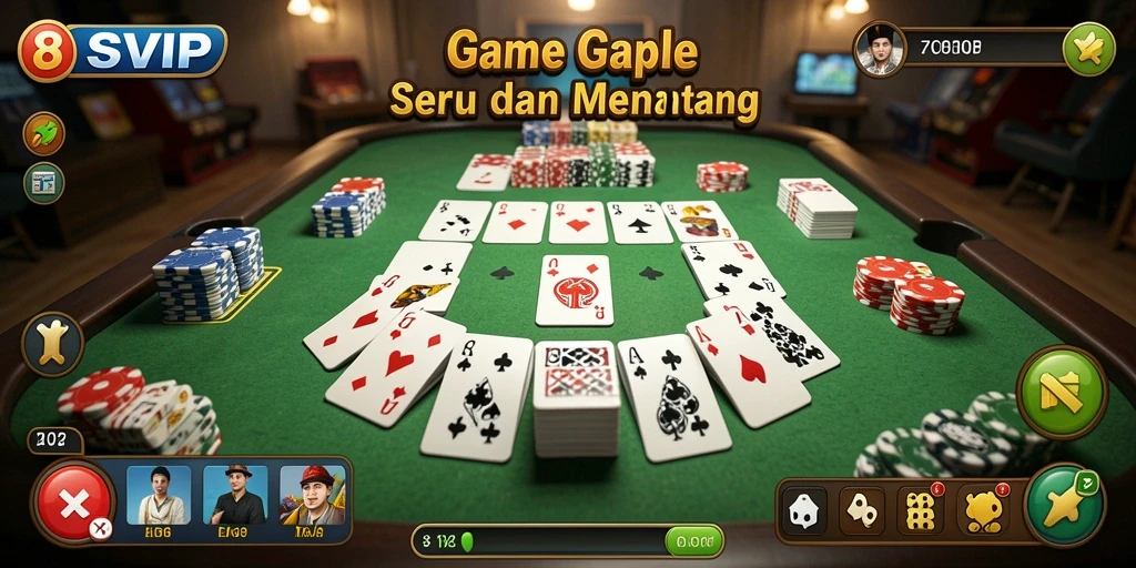 Screenshot gameplay Gaple dengan tampilan menarik dari 8SVIP.
