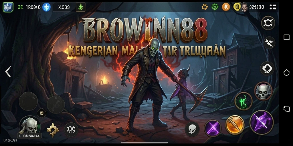Screenshot menampilkan pemain menghadapi makhluk mengerikan di kegelapan.
