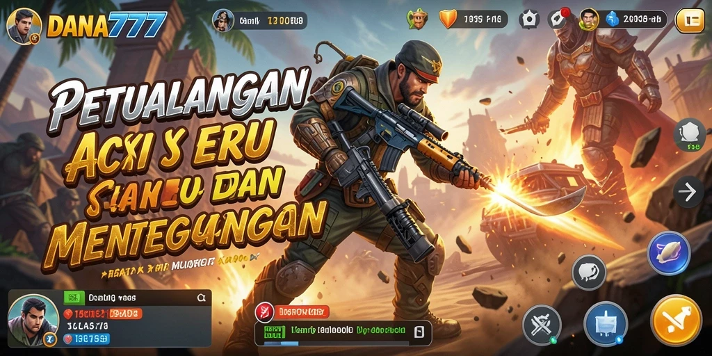 Tampilan gameplay DANA777 dalam aksi penuh dengan petualangan menegangkan.