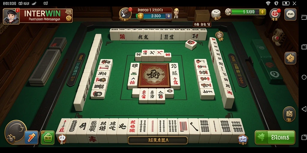 Tampilan gameplay Mahjong yang menarik di INTERWIN.