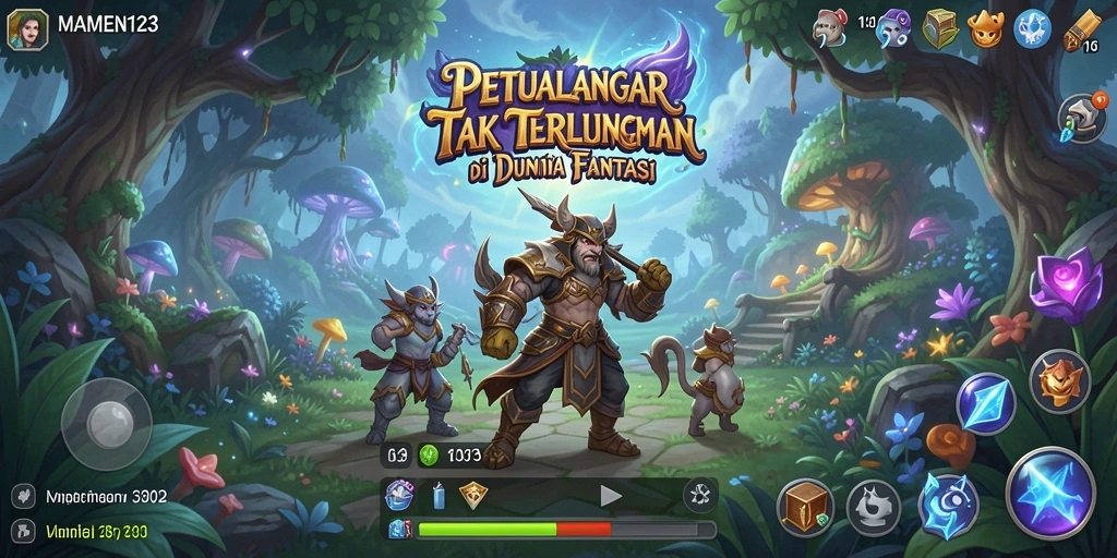 Tampilan menarik dari gameplay petualangan MAMEN123 yang memikat.