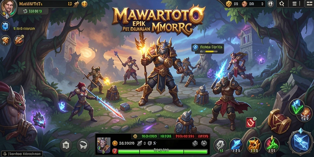Tangkapan layar menunjukkan aksi seru gameplay MMORPG MAWARTOTO.