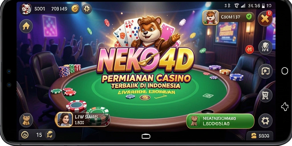 Tampilan gameplay Live Casino di NEKO4D dengan dealer profesional dan suasana kasino yang nyata.