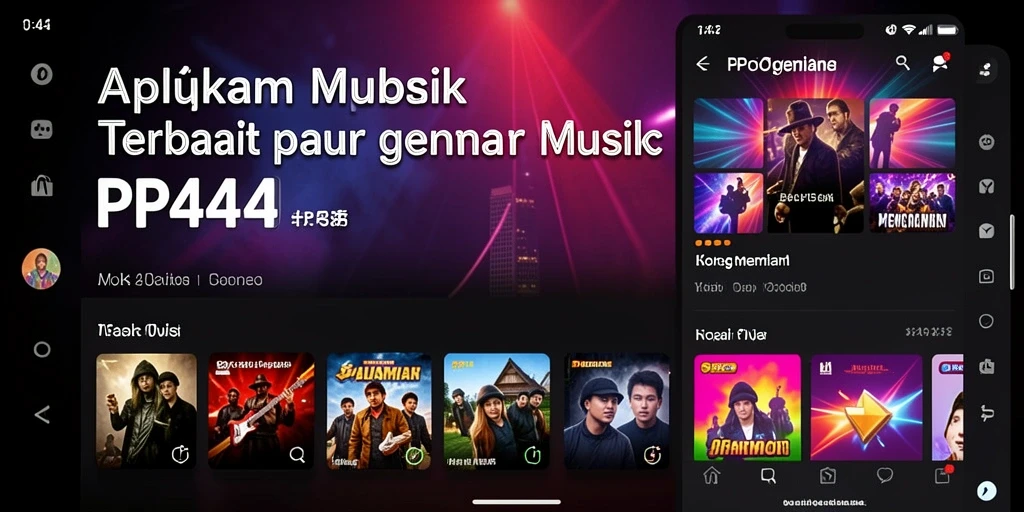 Tampilan screenshot PP444 menunjukkan pengguna menikmati gameplay musik yang seru.