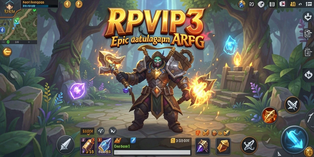 Tampilan gameplay RPVIP3 yang menegangkan dan penuh aksi di dunia ARPG.