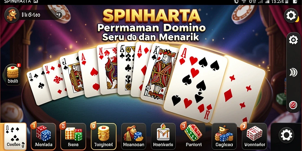 Tampilan utama gameplay SPINHARTA yang menarik dan interaktif.