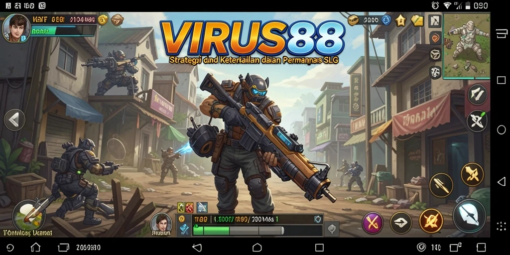 Tampilan gameplay yang menarik dalam VIRUS88, penuh strategi SLG.